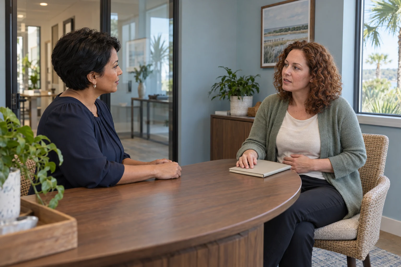 Digestive wellness and IBS support consultation at Main Street Chiropractic in Hilton Head Island, SC